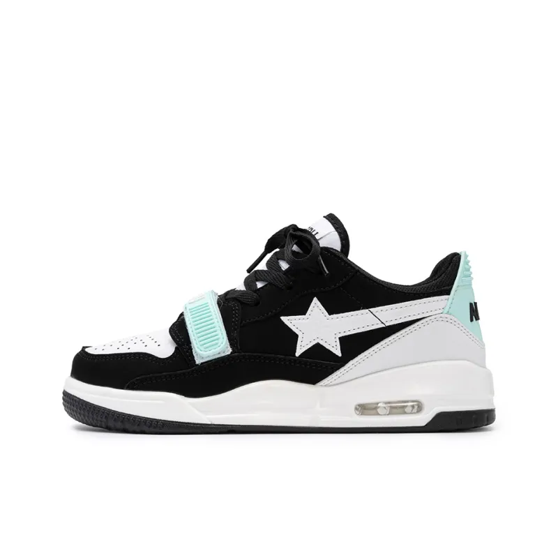 WELKIN&WZWJ Stars Collection White Sneakers Slip-Resistant Height Increasing Low-Top Skateboard Shoes Unisex-82