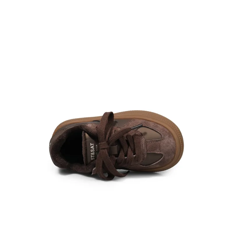 ST&SAT Slip Resistant Anti Kick Wear Resistant Warm Low Top Kids' Skateboarding Shoes Kids'-5
