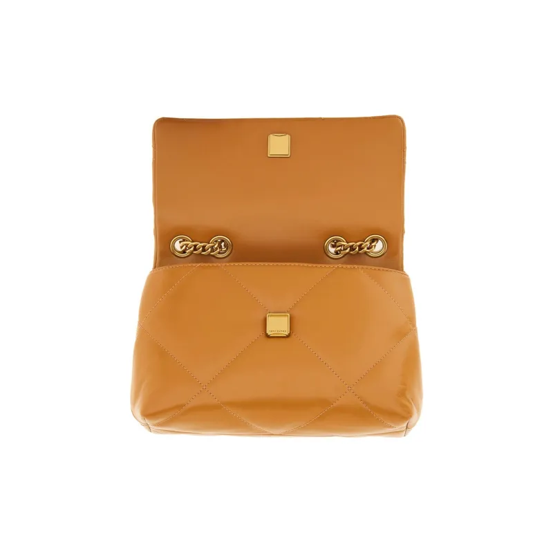 TORY BURCH Kira Nappa Leather Crossbody Bag Shoulder Bag Women's Tan-4