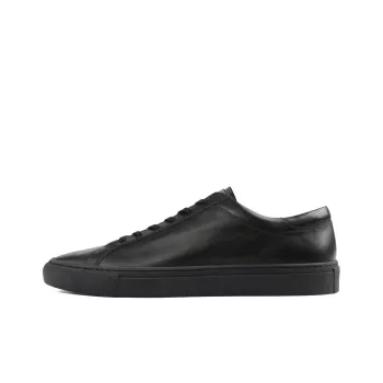 PANE Slip Resistant Cushioning Low Top Skateboard Shoes Unisex Black