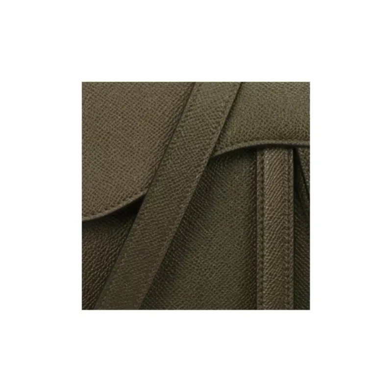 DIOR Saddle Calfskin Saddle Bag, One Shoulder Handbag Women's Khaki-5