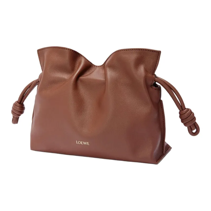 LOEWE Suna Fujita Collaboration Flamenco Nappa Cow Leather Shoulder Bag, Crossbody Bag, Clutch Mini Women's Cigar Color-2