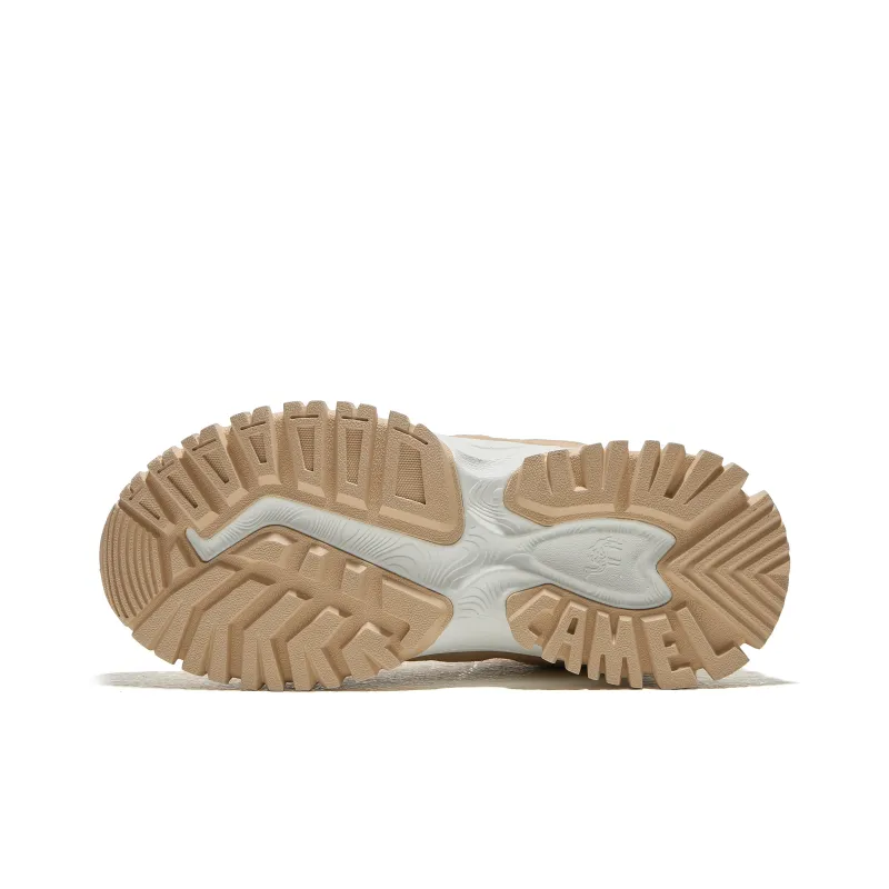 CAMEL Anti-Slip And Wear-Resistant Height Increasing Warm Mid-Top Casual Shoes Women's Muddy Sandy Gray-11
