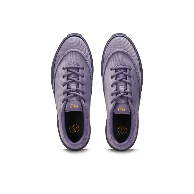 EQLZ EQUALIZER Fault Anti Slip Wear Resistant Low Top Skateboard Shoes Unisex Corduroy Purple-3