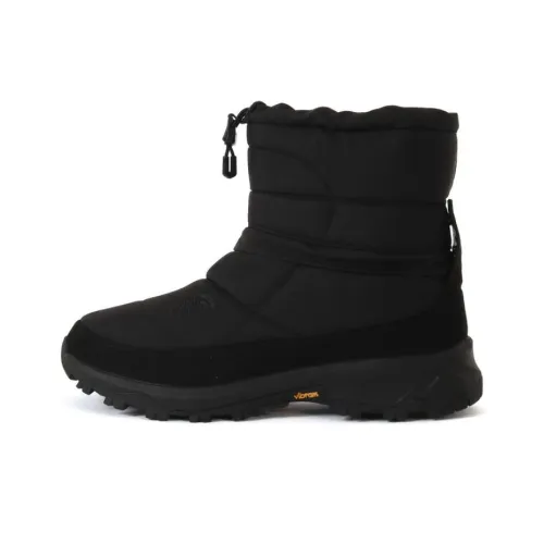 Mirrored heel leather ankle boots Trail Nuptse Warm And Water Resistant Short Outdoor boots Trail Unisex Black