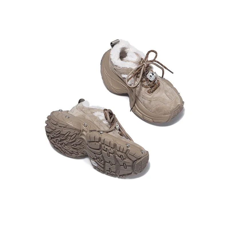 SELAIYA Thermal Low Top Chunky Sneakers Women's-3