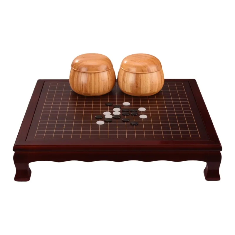 Imono Go Board Solid Wood Chinese Chess Cloud Pieces Five In A Row Genuine 2 in 1 Go Stone Board Games-8