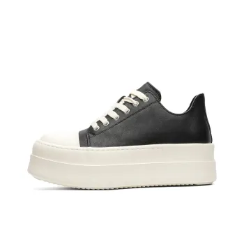 Dounkol Slip Resistant Low Top Casual Shoes Men's Black White