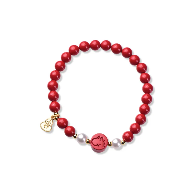 The Call Of The Heart Reconstructed Cinnabar Bracelets Unisex-18