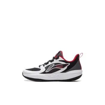 LINING YOUNG Rebound Children's Basketball Shoes Black White Teenagers