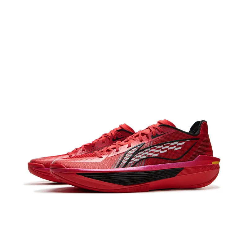 LiNing ULTRALIGHT Cushioning, Slip Resistant, Abrasion Resistant, Rebound Grip Low Top Basketball Shoes Men's Red-2