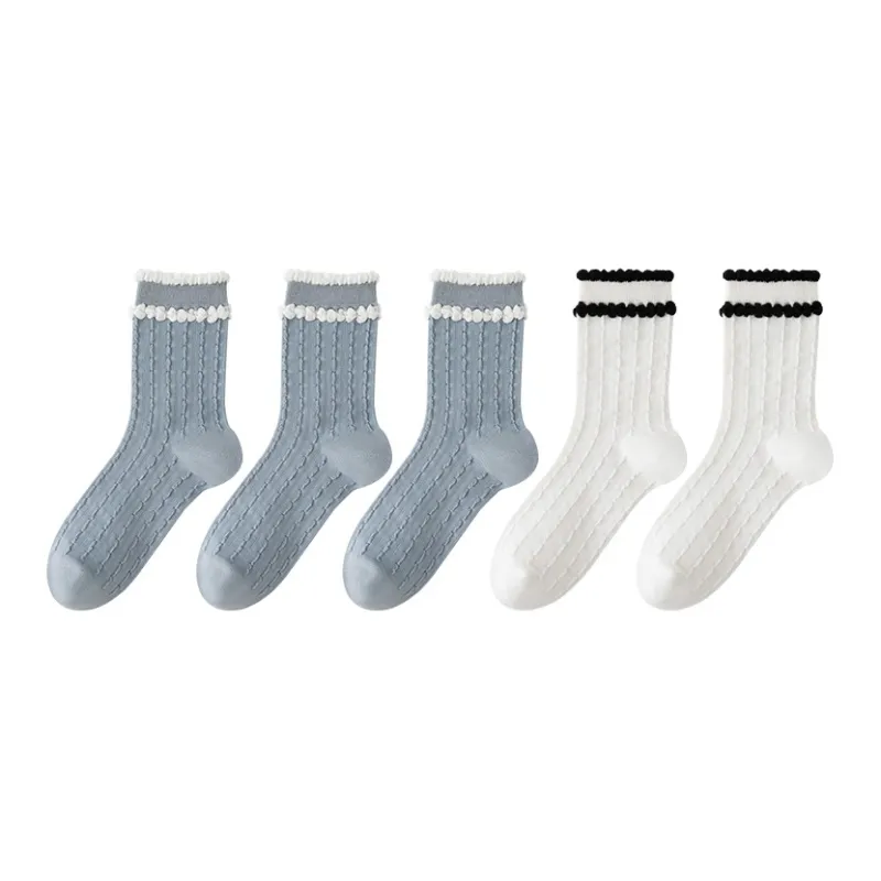 MIIOW Mid Calf Socks Women's 5 Pack-15