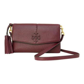 TORY BURCH Cow Leather Crossbody Bag, Shoulder Bag Trumpets Women's Burgundy