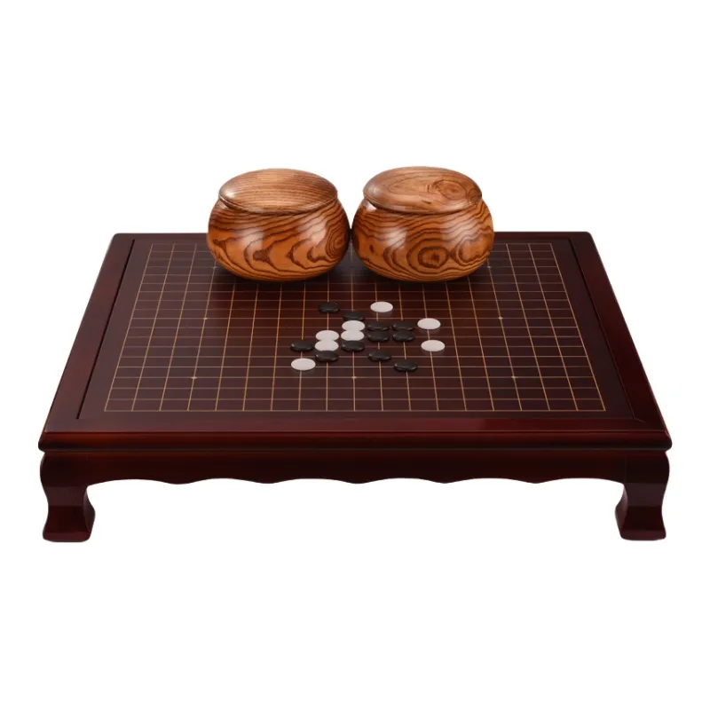 Imono Go Board Solid Wood Chinese Chess Cloud Pieces Five In A Row Genuine 2 in 1 Go Stone Board Games-10