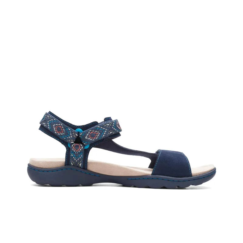 Clarks Amanda Step Beach Sandals Women's Blue-1