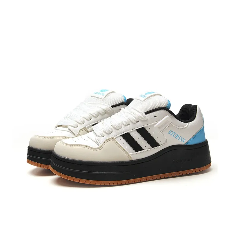 STUR YSN Wear resistant And Lightweight Low Top Skateboard Shoes Unisex White Black Blue-1