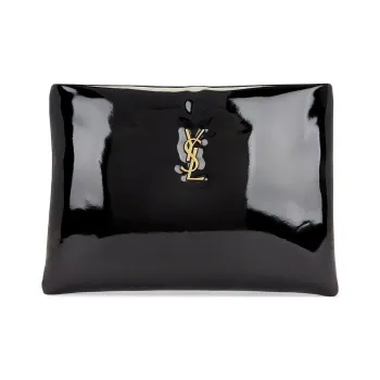SAINT LAURENT Patent Leather Clutch Women's Black