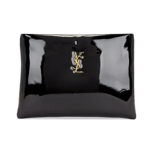 SAINT LAURENT cimone Leather Clutch Women's Black