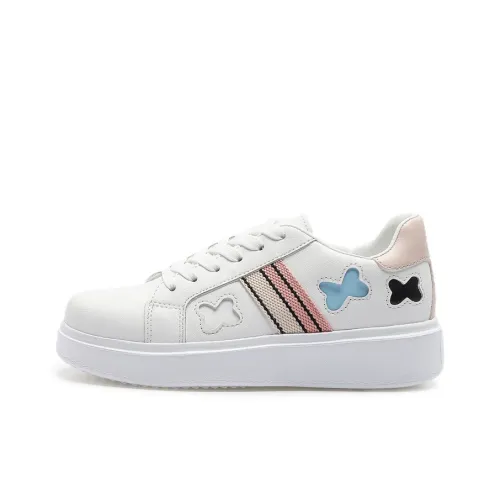 KATHRYN WILSON Anti Slip And Wear Resistant Lightweight Low Top Skateboard Shoes Women's White Pink