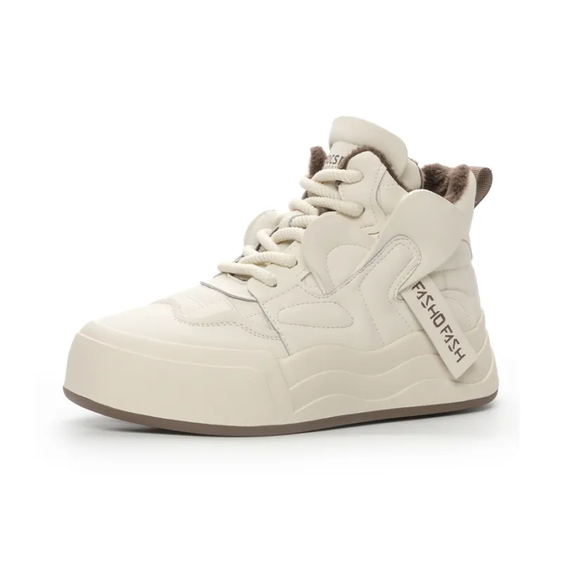 NRDROFFICIAL Skateboard Shoes Women's High Top Red, Ecru-20