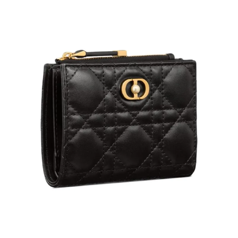 DIOR Jolie Lambskin Wallet Women's Black-1