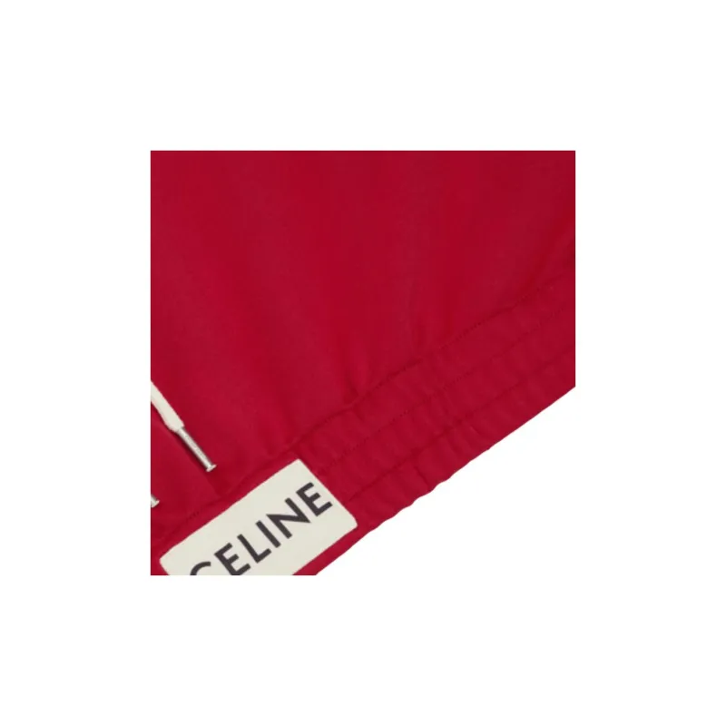CELINE FW22 Cropped Hoodie In Double Face Jersey-4