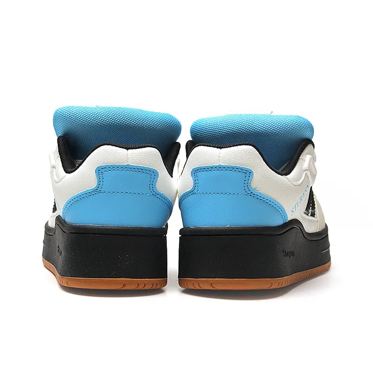 STUR YSN Wear resistant And Lightweight Low Top Skateboard Shoes Unisex White Black Blue-4