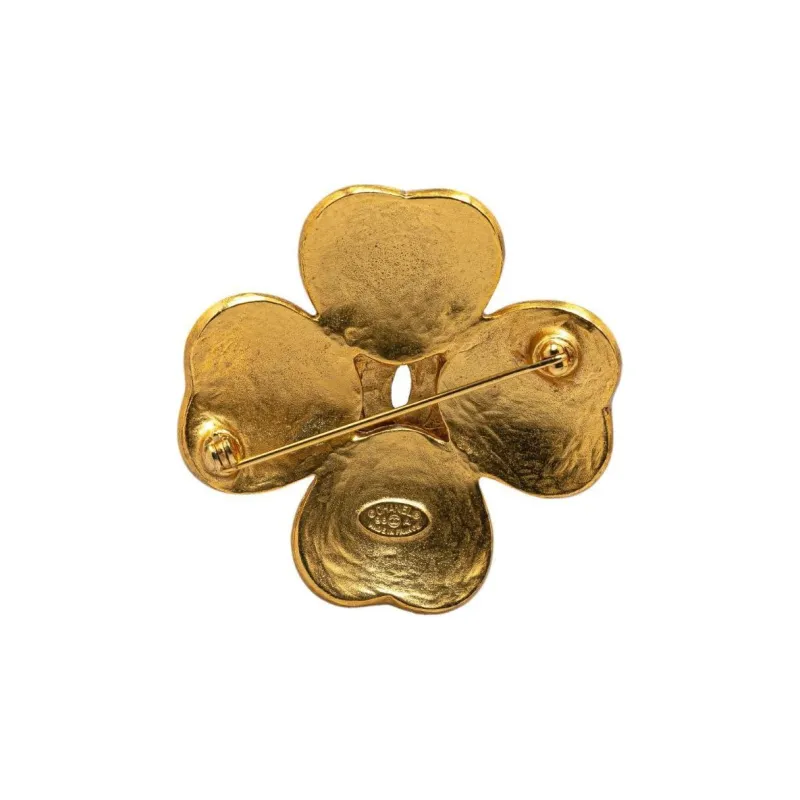 CHANEL 1996 Cc Clover Brooch-1