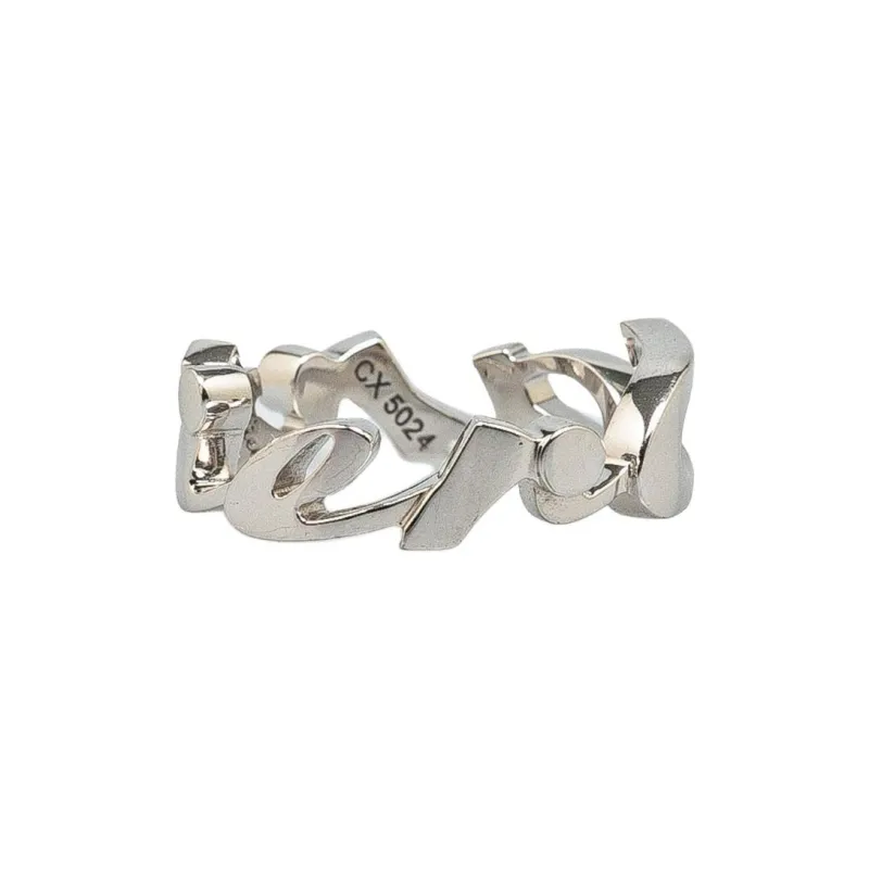 Cartier 1990-2023 18K White Gold Signature Ring-0