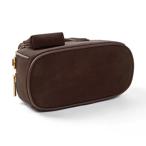 Teenmix Cow Leather Handbag, Crossbody Bag, Shoulder Bag, Bowling Bag Women's Brown/Coffee/Black-12