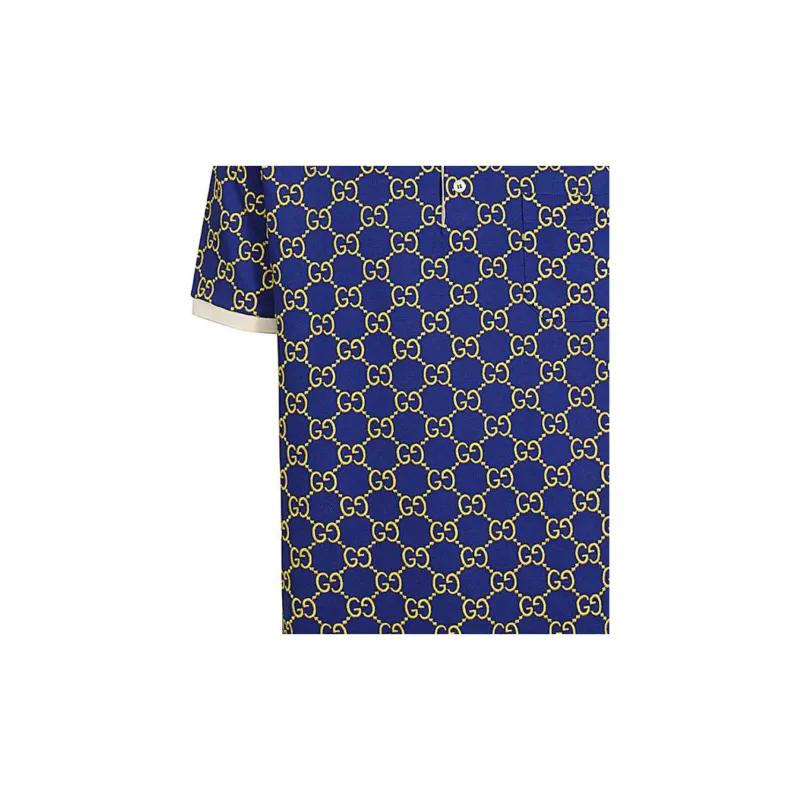 GUCCI Polo Shirts Men Blue-6