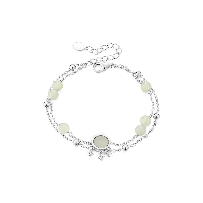 KADER Peace And Joy Series Hetian Jade Bracelets Pale Greenish White Jade Women's-2