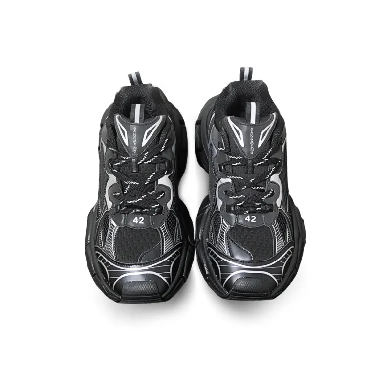 Hong Kong Meng Chunky Sneakers Unisex Low Top Silver-4