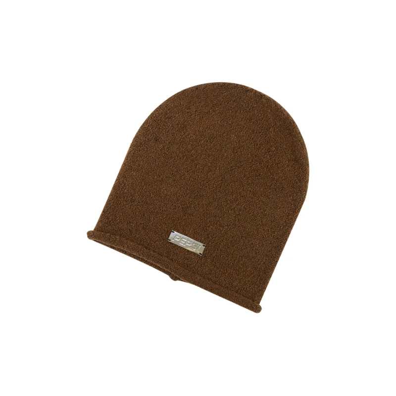 Pepsi Acrylic Beanies Unisex Black Coffee Khaki Beige Light Gray-4