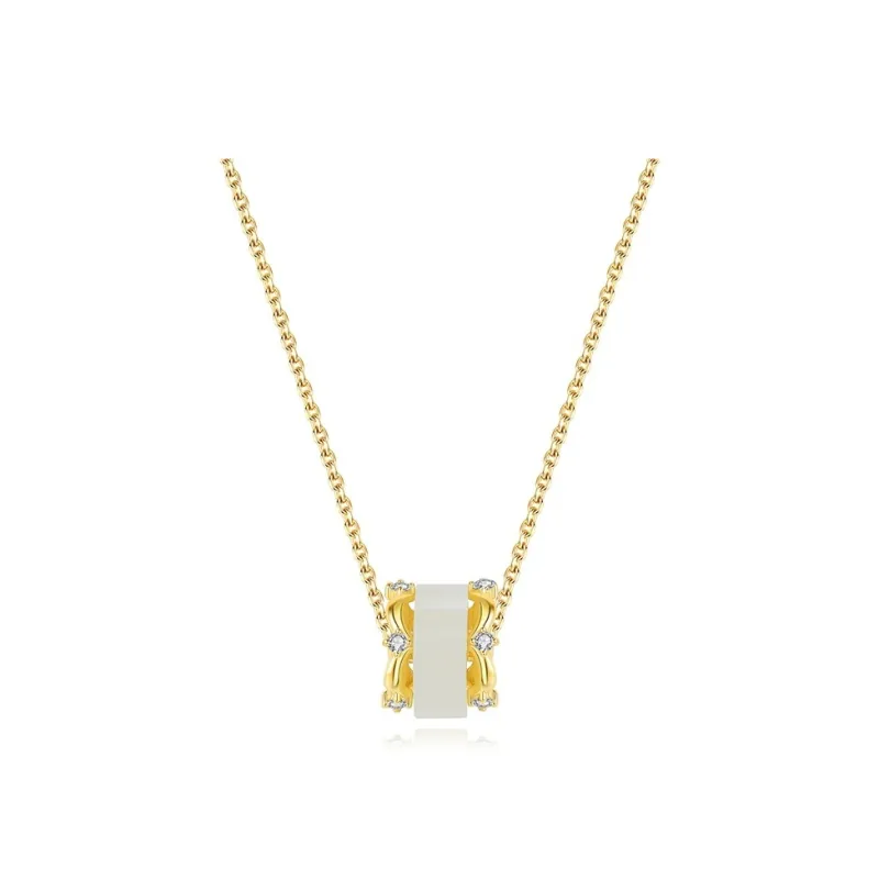 WEITIANXUAN Hetian Jade Necklaces White Jade/Pale Greenish White Jade Unisex-0