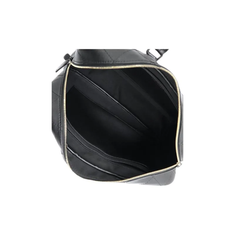 CHANEL Calfskin Bowling Bag, Handbag Women's Black-6