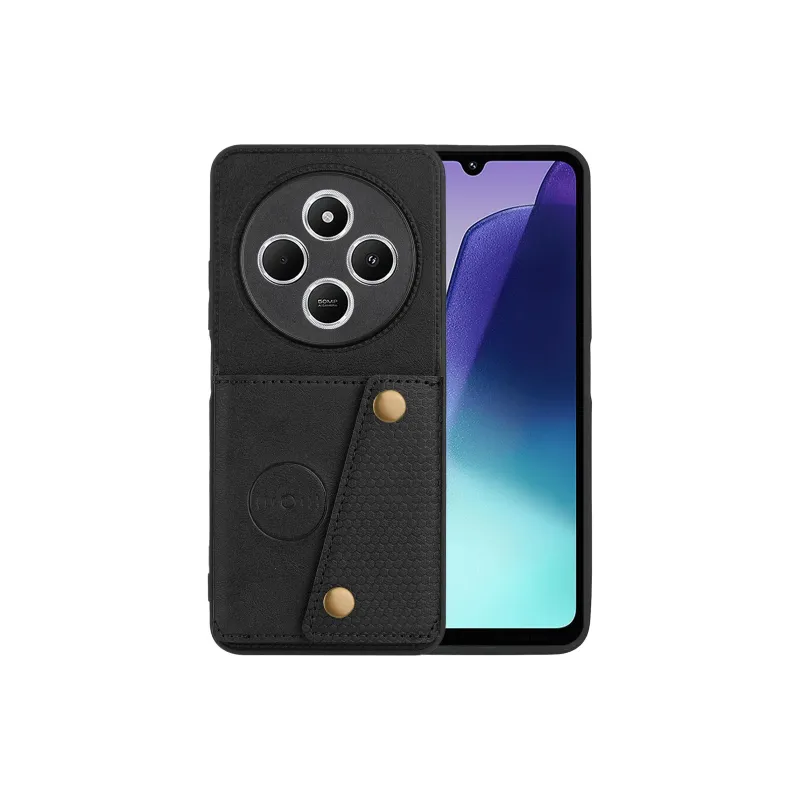 ZHUOJI Double Buckle Card Wallet Material Phone Cases Compatibility Redmi Note 14/Redmi Note 14 Pro+/Note 14 Pro-1