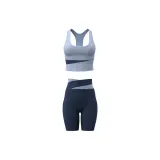 [Bra Clothing Sets]Gray Lake Blue+Whale Blue