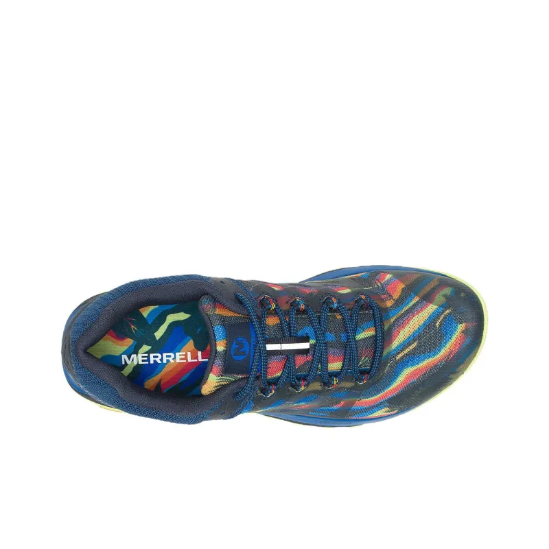 MERRELL Antora 2 Anti Slip Wear Resistant Low Top Trail Running Shoes Women's Black Blue Red-3