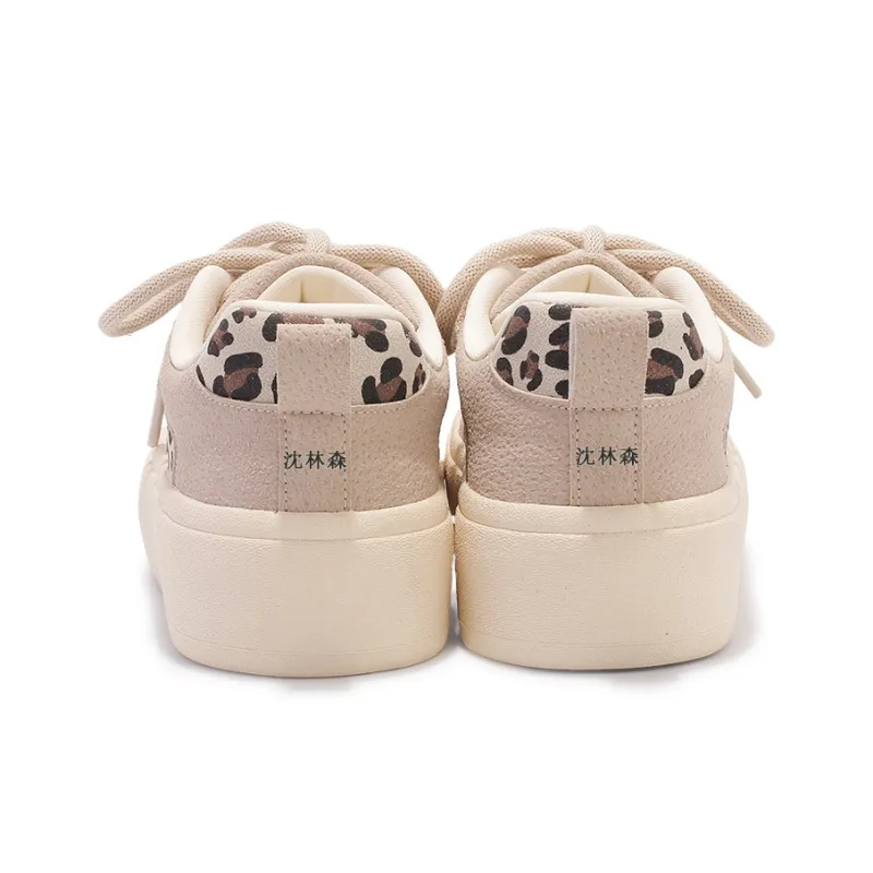 Shen Linsen Slip Resistant Waterproof Cushioning Low Top Skateboard Shoes Women's Dark Beige-5