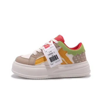 MKTKM Anti Slip Wear Resistant Low Top Casual Shoes Women's Burger Color