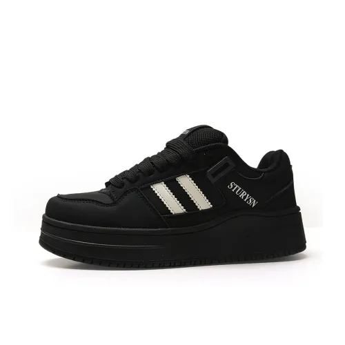 STUR YSN Wear-resistant And Lightweight Low-Top Skateboard Shoes Unisex Black