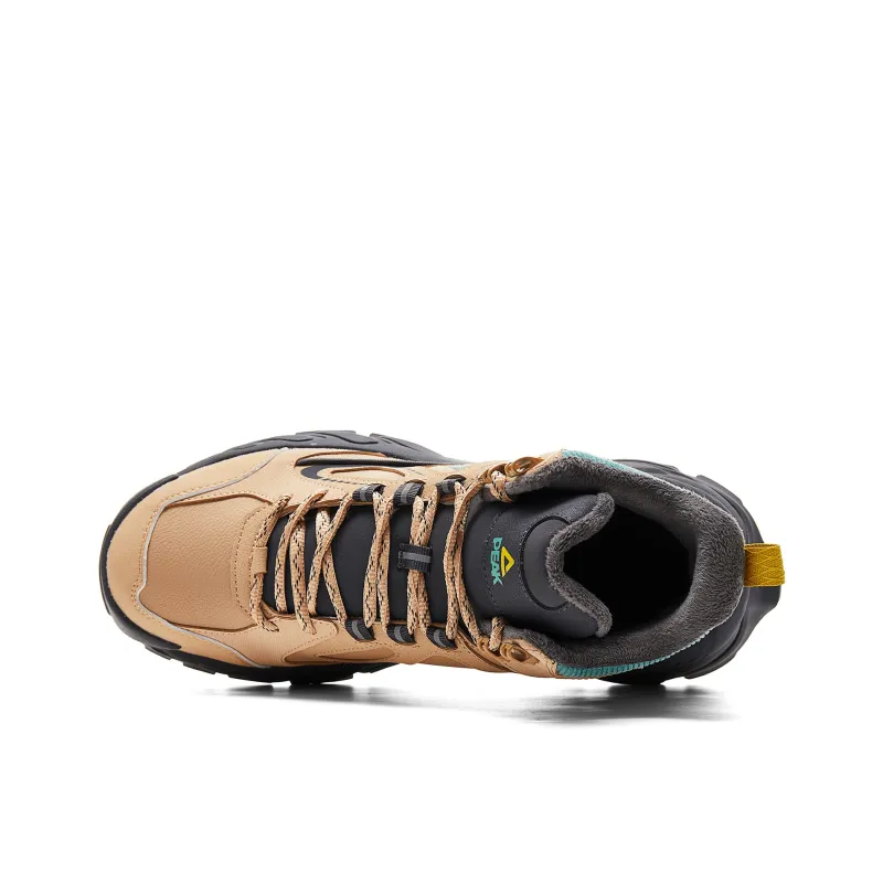 PEAK Cushioned Slip-Resistant Rebound High-Top Outdoor Shoes Men's Yellow-3