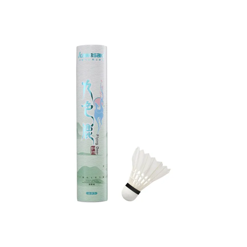 Kawasaki Goose Feather Shuttlecock 10 Pack Goose Feather Outdoor Shuttlecocks-0