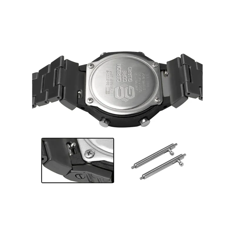 Keppot Compatible GA 2100 GA 2110 GA B2100 GM 2100 Customized Farm Oak Metal Watch Case Strap Unisex-17