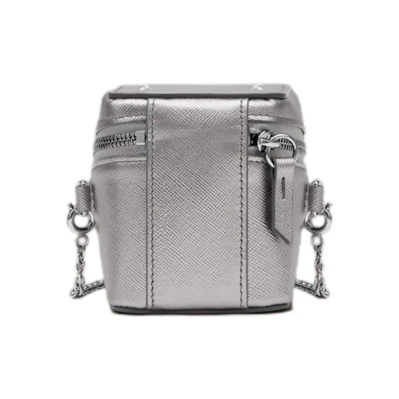Maison Margiela Calfskin Crossbody Bag Shoulder Bag Extra Mini Women's Silver-2