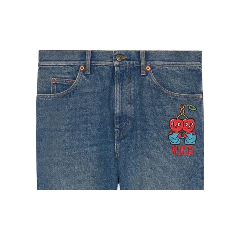 GUCCI Love Parade FW22 Jeans Men's Blue-2