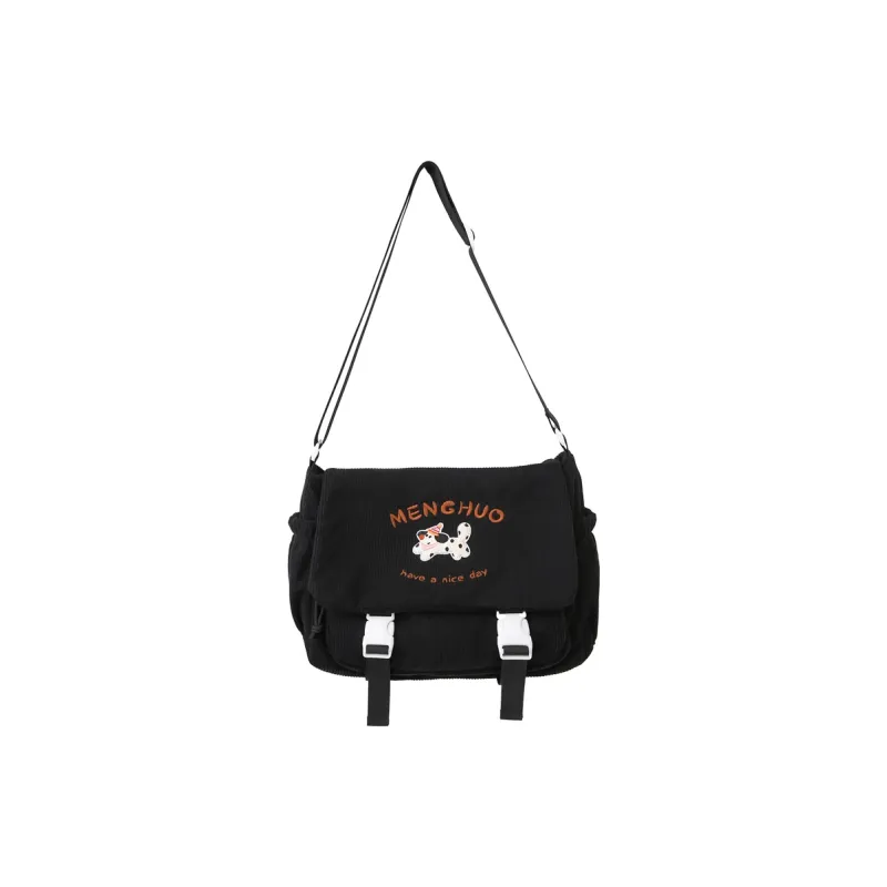 LUVISTRUE Corduroy Shoulder Bag Crossbody Bag Regular Women's Ecru Black/Blue/Khaki-8
