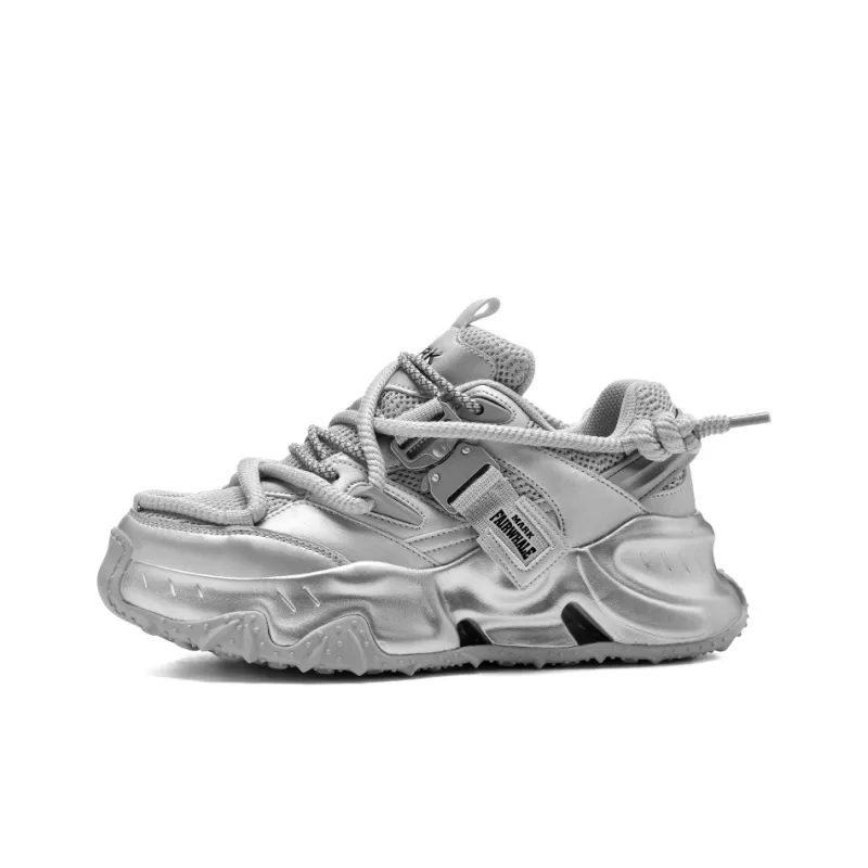 FAIRWHALE Slip Resistant, Abrasion Resistant, Lightweight Low Top Chunky Sneakers Unisex-1
