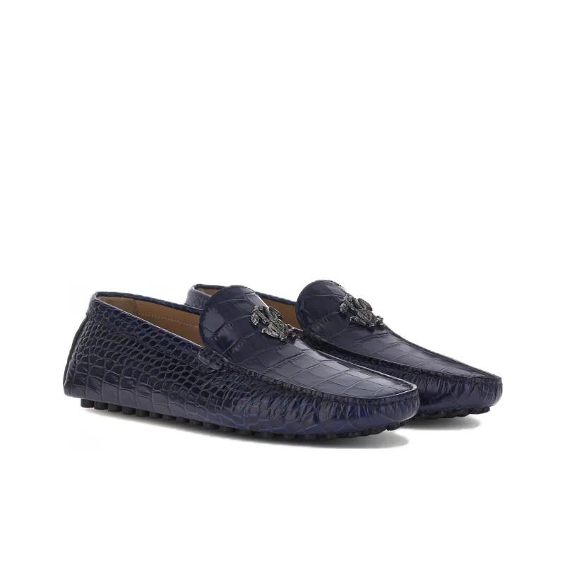 Roberto Cavalli Beanie Shoes Men's Blue-2